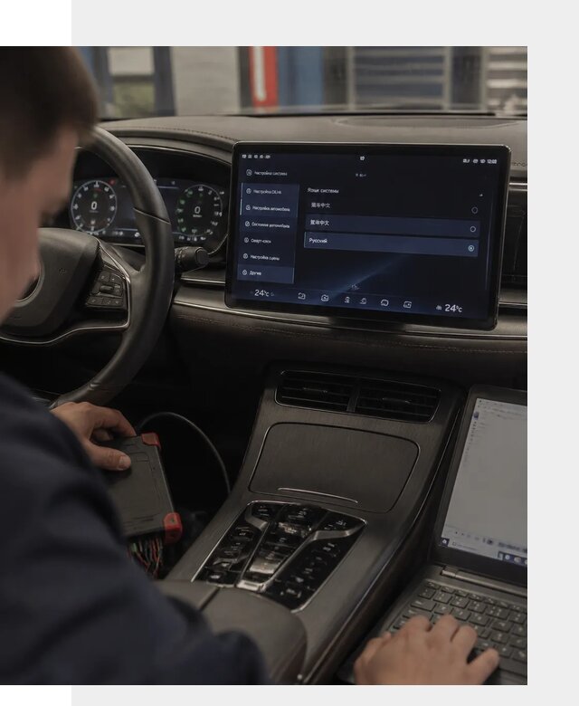 Русификация автомобиля BYD HAN для эксплуатации в Ангарске
